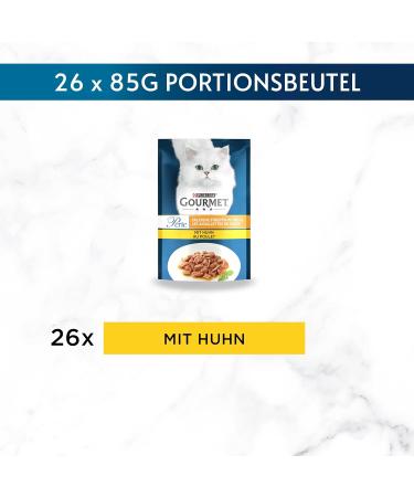 Buy PURINA GOURMET Perle Selected Strips Wet Cat Food - Chicken Flavor 26 Pack (26 x 85g) | Premium International Shipping - Buy Online on GoSupps.com