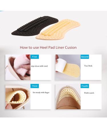 Heel Cushion Inserts - 4D Heel Pads Too Big Shoes Cushion (3pairs) - High Heel Inserts - Beige - Buy Online on GoSupps.com