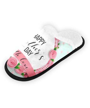 Shop Mnsruu Happy Mother's Day Rose Floral Home Slippers for Men & Women | Cozy Cotton Hotel & Spa Footwear - Buy Online on GoSupps.com