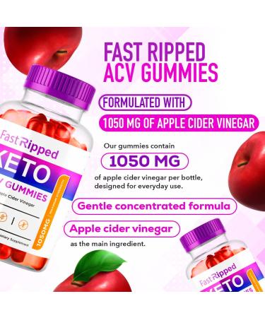 Fast Ripped ACV Keto Gummies - 60 Count for 1 Month | Boost Your Weight Loss Journey with Fast Ripped Keto Gummies - Buy Online on GoSupps.com