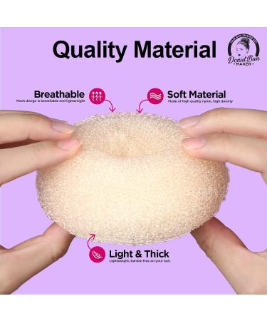 Teenitor Blonde Hair Donut Bun Maker Set - 7pcs Hair Bun Rings with Elastic Bands and Hair Pins for Ballet, Girls, Kids - Buy Online on GoSupps.com