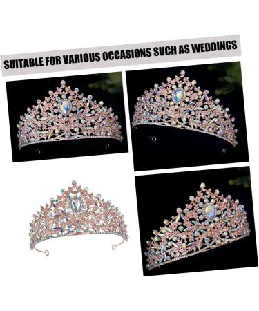 Crown Headband Crown Wedding Crown for Bride Wedding Headpiece for Bride Bridal Crown Wedding Accessories for Brides Birthday Crowns for Women Bachelorette Crown 17.00X17.00X9.00CM Golden - Buy Online on GoSupps.com