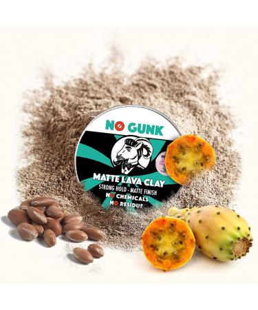 No Gunk 100% Natural Matt Clay Hair Wax - Strong Hold & Organic Ingredients - 50g | Eco-Friendly Hair Paste - Buy Online on GoSupps.com