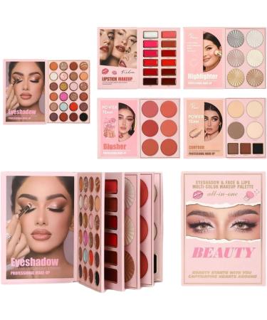 Palette De Maquillage En Forme De Livre 55 Couleurs Pigmentation Intense Avec Paillettes Fard Paupi res Blush Highlighter Bronzer Pour Filles Ados Anniversaire No l F te Vacances - Buy Online on GoSupps.com