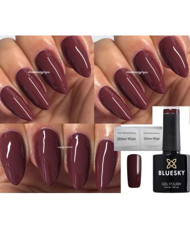 Bluesky GEL NAIL POLISH MAROON RED Blast From The Past AW1807 Nail UV LED Soak Off 10ml