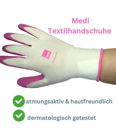 Medi Textile Gloves (Pair) - Ideal for Compression Structures & Olanmarp Waeschenetz | Easy Handling (Size M) - Buy Online on GoSupps.com