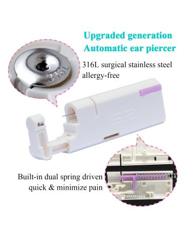 Firstomato 2PCS Disposable Ear Piercing Kit with Hypoallergenic Earrings - 3.0mm Ball Silver - Buy Online on GoSupps.com