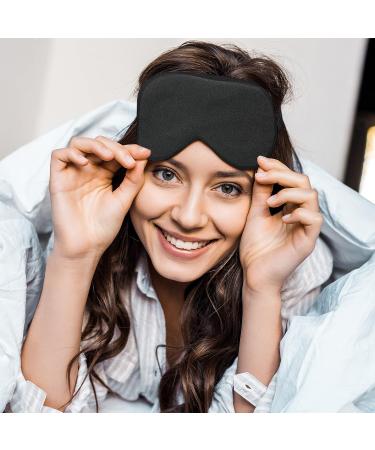 Hautton 3D Contoured Sleep Eye Mask for Men and Women - Adjustable Strap, Light Blocking, Memory Foam - Black - Buy Online on GoSupps.com