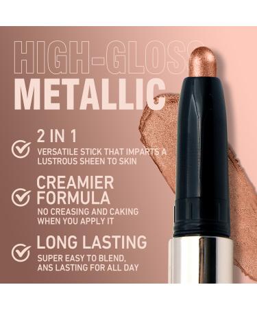 Buy Matt Shimmer Eyeshadow Pen - Water-Resistant Champagne #04 | Smooth & Pigmented Creamy Eye Makeup for International Shipping - Buy Online on GoSupps.com