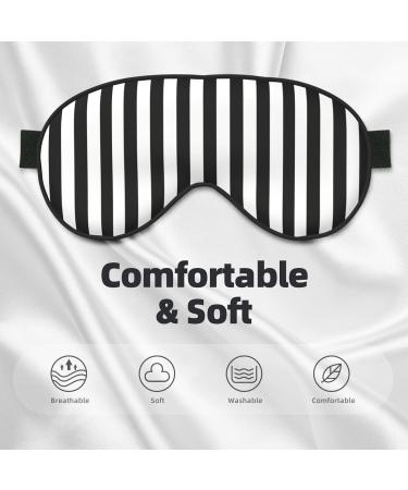 Buy Black and White Stripes Soft Sleep Eye Mask | Ultimate Comfort for Men & Women | Perfect Travel Accessory - Buy Online on GoSupps.com