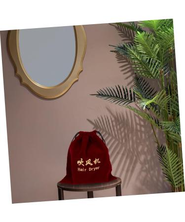 FOMIYES Tool Organizer Bag 1pc Hair Dryer Storage Bag Duffle Bag for Travel Organizer Bags for Travel Storage Pouch Embroidered Claret 30x26cm - Buy Online on GoSupps.com