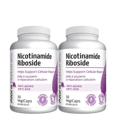 Nicotinamide Riboside | NAD+ Vitamin B3 Supplement | 300mg Nicotinamide Riboside (Vitamin B3) & 400mg Coenzyme Q10 Ubiquinone (CoQ10) Supports Cellular Repair Anti-Aging & Increased NAD+ | 60 Capsules (Pack of 2) 30 count (Pack of 2)