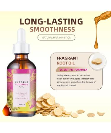 60ml Cyperus Rotundus Oil Natural Cyperus Rotundus Oil for Hair Removal Reduces Unwanted Hair Growth Moisturizing & Soothing CyperusOil For Reducing Body hair Growth oil Ideal for All Skin Types - Buy Online on GoSupps.com