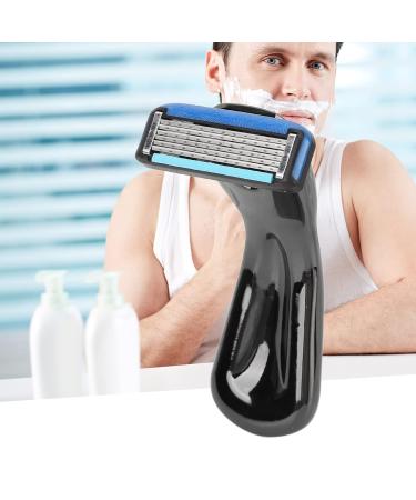 Manual Shaver for Men - Waterproof Six-Blade Portable Shaver for Office Use (Black) - Buy Online on GoSupps.com