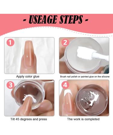 Gel Nail Polish Kit for French Tips Sheer Pink & White Nail Polish French Manicure Set with Nail Stamper Soak Off UV Nail Polish Manicure Tool for Women DIY at Home Color: Nude Pink - Buy Online on GoSupps.com