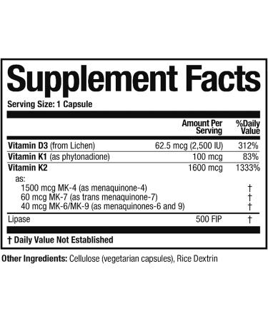 Arthur Andrew Medical KD Ultra K2 with Vegan D3 - 90 Capsules | Full Spectrum Vitamin Support - Buy Online on GoSupps.com