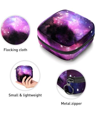 Buy Women's Bonds Storage Pockets - Portable Period Kit Bag for Girls | Space Background with Purple Fog & Stars - Buy Online on GoSupps.com