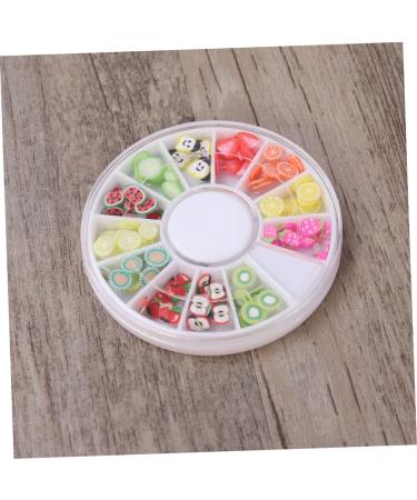 minkissy 12 polymer clay manicure tool Accessories DIY decoration for nail Manicure tools manicure boxed nails decoration fruit nail beauty accessories decorate drill disc nail - Buy Online on GoSupps.com