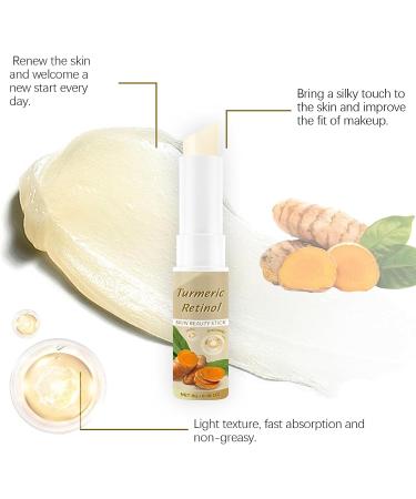 Wrinkle Multi Balm Stick Turmeric Retinol Face Stick Turmeric Cream Stick Anti Wrinkles Face Moisturiser Balm Stick for Eye/Neck/Face Care Reduce Fine Lines Brighten Skin Tone Skin Firming - Buy Online on GoSupps.com