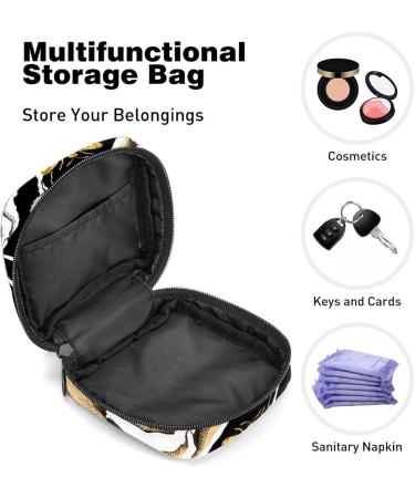 Multicolored Gold Rose Flowers Menstrual Cup & Tampon Pocket - Portable Storage Bag for Women & Girls - Buy Online on GoSupps.com