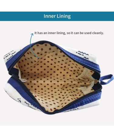 ECO Menstrual Liner Pads Pouch | Whale Design | Size M | Sanitary Napkins Bag - Buy Online on GoSupps.com