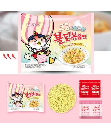  2-Pack Samyang Buldak Cream Carbonara Hot Chicken Flavor Ramen Pack of 5 700g (140g x5) X2 700 g (Pack of 2) - Buy Online on GoSupps.com