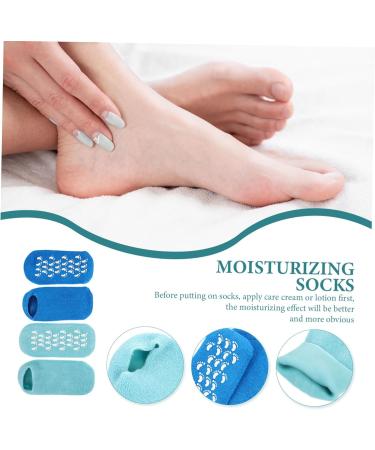 Mikinona Gel Lined Socks 2 Pairs Gel Socks Shopping Cart Foot Cotton Yarn Miss Moisturizing Gel Heel Socks 22x10x1cm - Buy Online on GoSupps.com