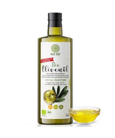 NUR BIO Organic olive oil 750ml sweet and fruity olive oil from the island of Lebos Greek olive oil virgin olive oil