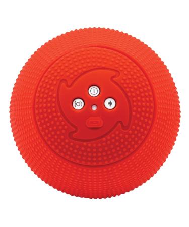 MyoStorm Heating Vibrating Massage Ball Roller for Deep Tissue Muscle Recovery Therapy and Pain Relief w/Heat + 4 Speed Vibration Red