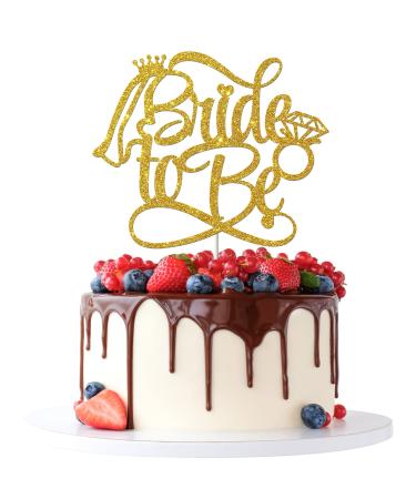Tenhaisi Gold Glitter Bride to Be Cake Topper Bridal Shower/Wedding/Engagement Party Decorations Bridal Sign Wedding Party Supplies