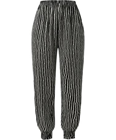 Women's Loose Summer Bohemian Harem Beach Pants - Light Elastic Waist Casual & Yoga Trousers - Buy Online on GoSupps.com