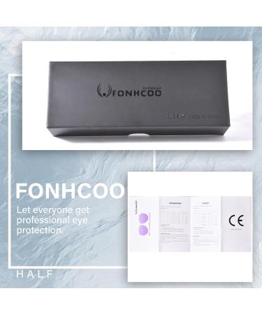 FONHCOO Half-Rim Reading Glasses for Men & Women - Stylish Blue Light Filter Eyewear for Seniors - 2.0x Visual Aid in Gold - Buy Online on GoSupps.com