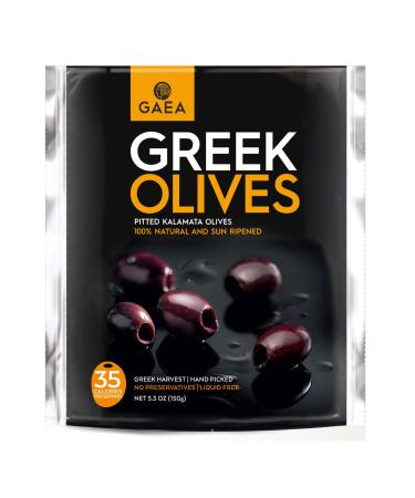 Gaea Greek Olives Pitted Kalamata Olives 5.3 oz (150 g)