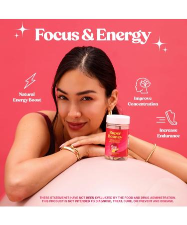 Fungiments Super Bouncy Mushroom Supplement Cordyceps Focus Capsules for Adults Natural Brain Boost, Green Tea Energy Vitamins Without jitters, Stamina for Women, Fatigue Support 60 Count Super Bouncy 60 Count (Pack o  - Buy Online on GoSupps.com