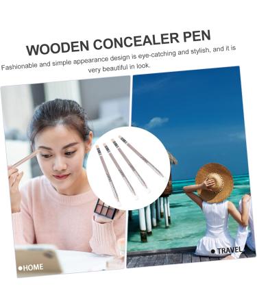Healeved 4pcs Wooden Spot Concealer Pens Eye Circle Concealer Pen Spot Scar Concealer Pen Assorted Color - Buy Online on GoSupps.com