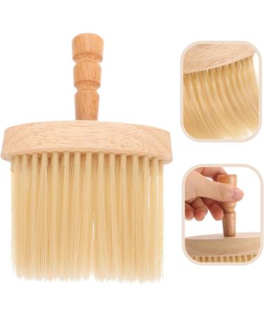 Healeved Hairdressing Bristle Brush Neck Brush Tool Salon Shave Brush Barber Brush Hard Brush for Waves Neck Duster Hair Salon Shaving Brush Manual Shaving Barber with Wood Handle - Buy Online on GoSupps.com