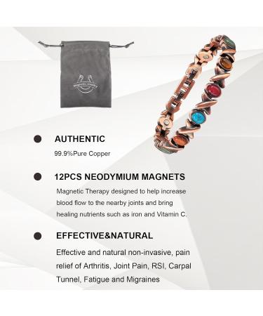 Stylish Copper Ankle Bracelet for Women | Pure Copper Turquoise Magnetic Anklet - Health & Gift - Buy Online on GoSupps.com