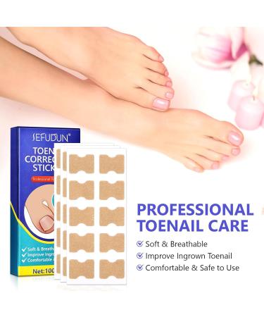 Toen il Correction Sticker 100Pcs: N il Repair P tches Restores Appearance of Discolored or Damaged Nails Foot Care - Buy Online on GoSupps.com