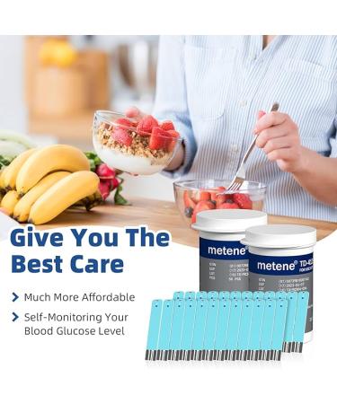 Metene TD-4116 Blood Glucose Test Strips, 100 Count Blood Sugar Test Strips for Diabetes, Use with metene TD-4116 Blood Glucose Monitoring System Only - Buy Online on GoSupps.com