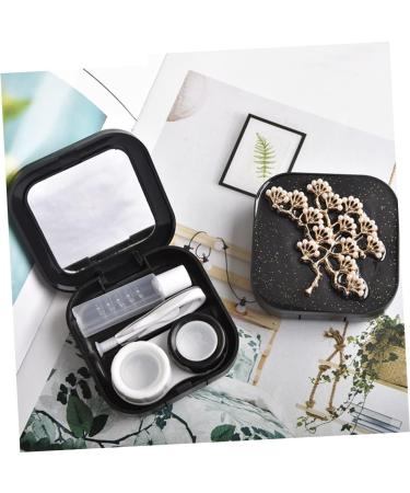 Homsfou 2-in-1 Eye Contact Lens Case Kit with Mirror - Colorful Contact Lens Holder & Storage Set for Soaking - International Shipping Available - Buy Online on GoSupps.com