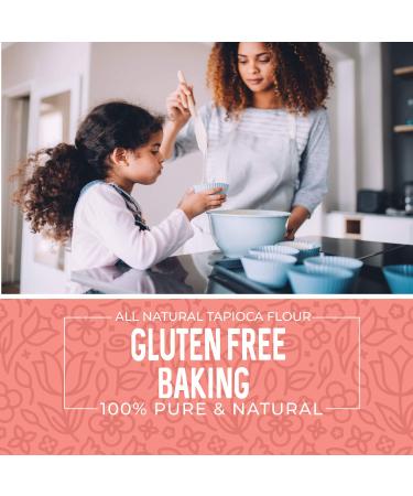 Organic Tapioca Flour Starch 1 lb - Gluten-Free Non-GMO Thickener for Food | Fine White Powder - Vegetarian, Kosher, Paleo Friendly - Buy Online on GoSupps.com