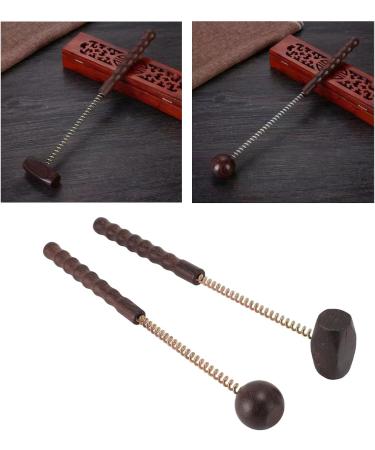 Filfeel Massage Ball Hammer - Portable Manual Massage Device for Back & Shoulder Muscle Relief | Wood Massage Hammer with Spring Grip - Buy Online on GoSupps.com
