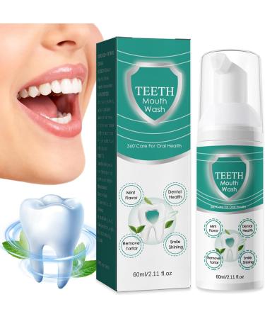 Jorondy Teeth Mouthwash Herbal Brightening Oral Repair Foam Teeth Whitening Mousse Foam Teethaid Mouthwash Jorondy Zahn Mund Flushing Eliminating Bad Breath Preventing Healing Caries (1PC)