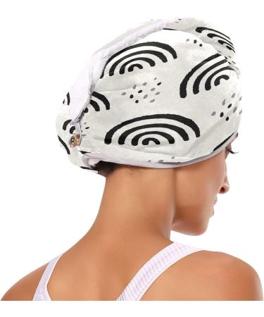 Graffiti Arch Bridge Pattern Quick Dry Hair Cap Set - 2 Super Absorbent Towels & Button Headband | Soft & Comfortable for Perfect Drying - Buy Online on GoSupps.com