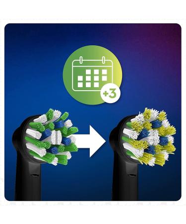 Oral-B CrossAction Toothbrush Head Black with CleanMaximiser Technology - 10 Count Mailbox Pack - Buy Online on GoSupps.com