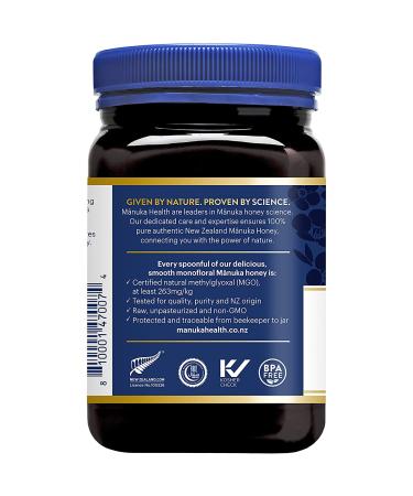 Manuka Health Manuka Honey MGO 263+ - 1.1 lb (500g) | Premium Raw Honey - Buy Online on GoSupps.com