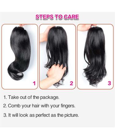 Hair Bun Ponytail Hair Extensions Brazilian Human Hair 12-18 Inch Tail Warped Ponytail Wig with Drawstring Ponytail Barrette Hair Extension Hair Piece (Size : 14inch 100g) - Buy Online on GoSupps.com