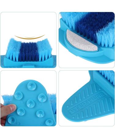 YF Foot Brush & Cleaner | Pumice Stone Bristles for Exfoliating Dead Skin | Massage Shower Tool with Anti-Slip Suction - International Shipping Available - Buy Online on GoSupps.com