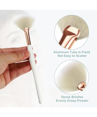 VOCOSTE 3pcs Makeup Brush Set - Face Concealer Eyeshadow Smudger & Highlighter Brushes | Premium Quality with Wooden Handles - Perfect for Flawless Makeup Application - Buy Online on GoSupps.com