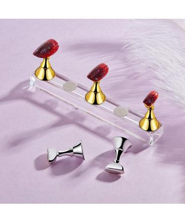 Chess Nail Display Stand - 4 Sets Acrylic Magnetic Holder for False Nails | Fingernail DIY Practice Stand - Buy Online on GoSupps.com